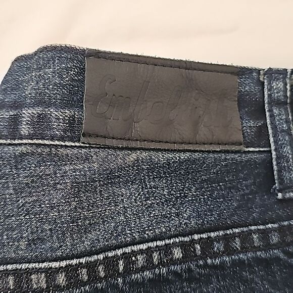 Mens Embellish nyc  distressed side abd ankle zipper jeans 34 - Picture 6 of 9